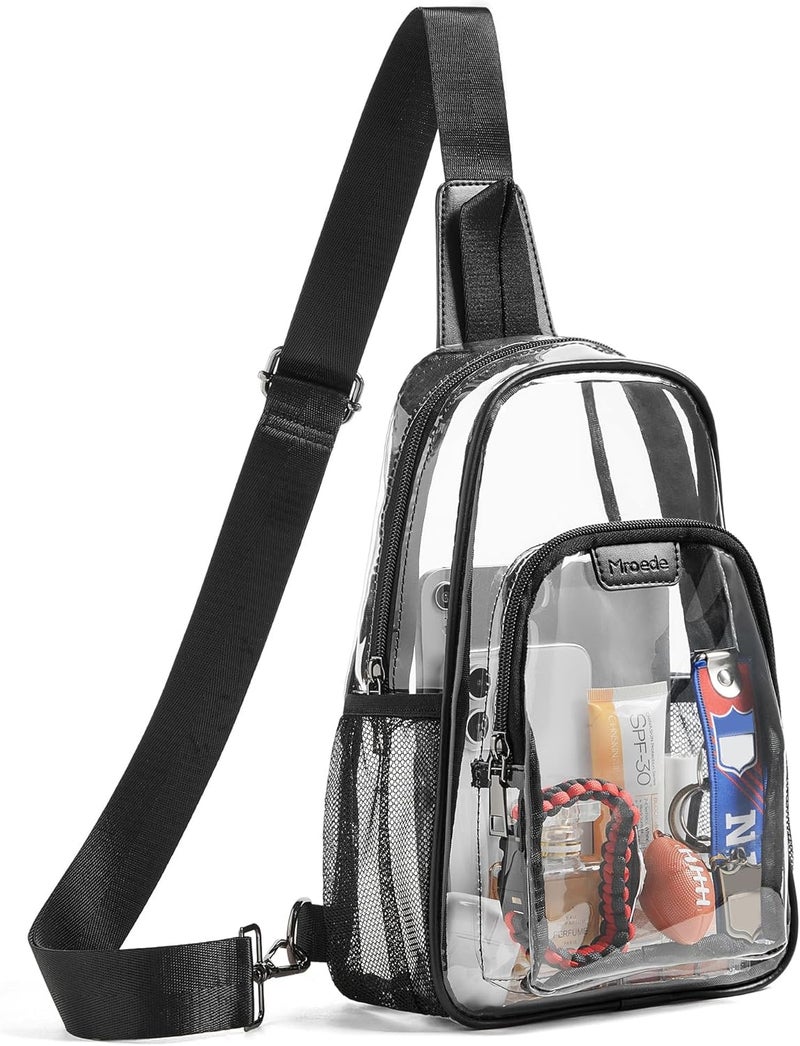 Mroede Clear Bag for Stadium Events Approved Clear Purses for Women Crossbody Transparent Bag Stadium Bags for Concert Sport - Image 1